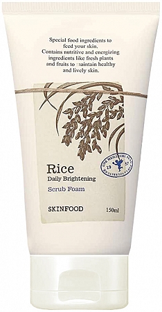 Skinfood~Рисовая пенка придающая сияние коже~Rice Brightening Cleansing Foam